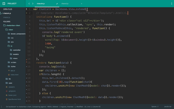 Sublime Text Material Theme Example